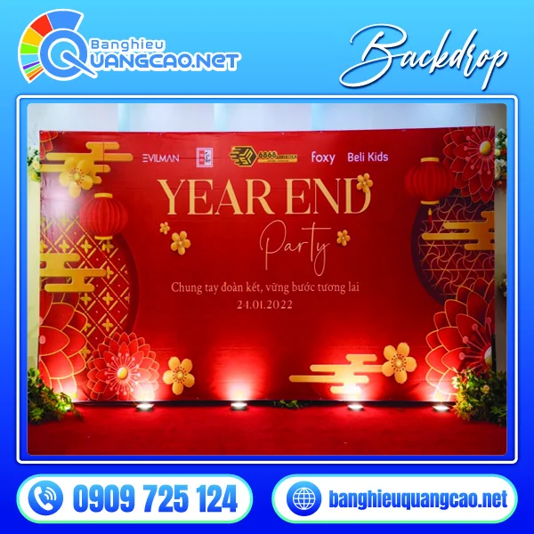 Backdrop year end party
