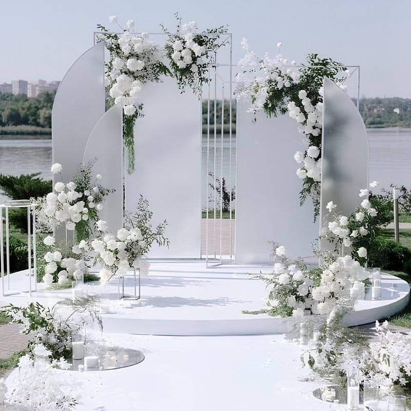 Backdrop đám cưới ngoài trời sang trọng