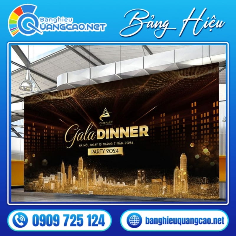 Backdrop gala dinner