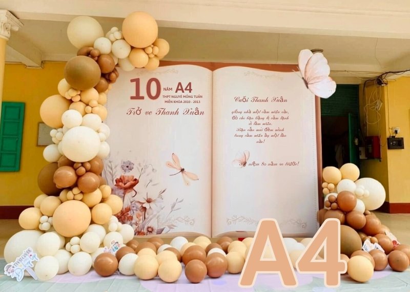 Backdrop họp lớp trở về thanh xuân