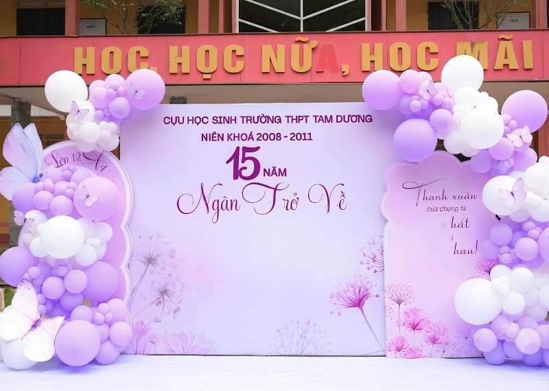 Backdrop họp lớp Tam Dương