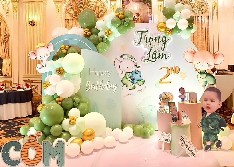 Backdrop sinh nhật cho bé trai