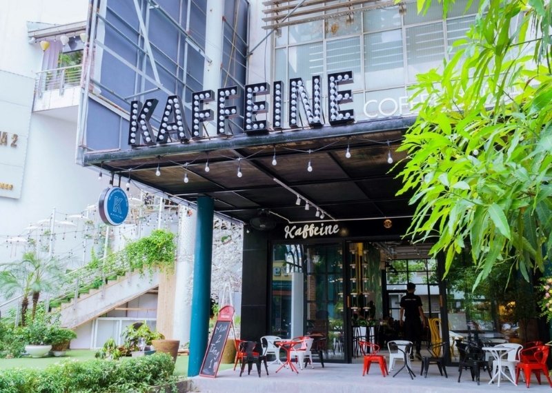 Bảng hiệu coffee Kaffeina