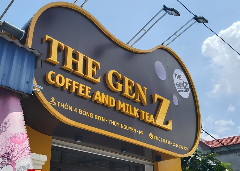 Bảng hiệu coffee The Genz