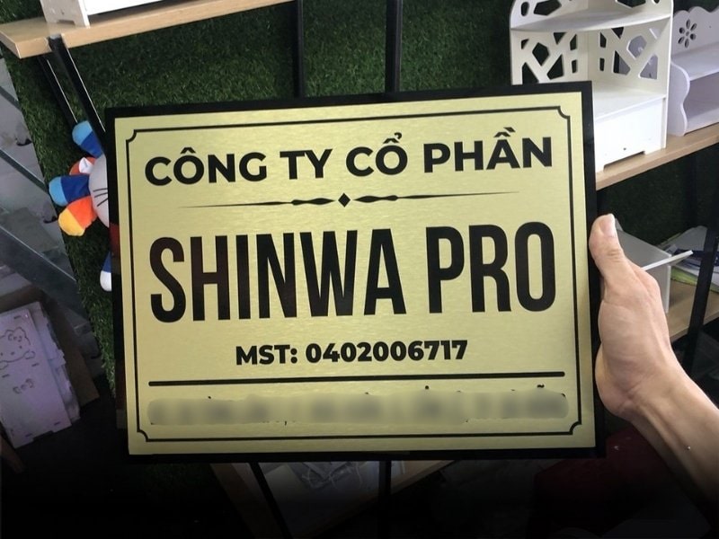 Bảng hiệu công ty Shinwa Pro