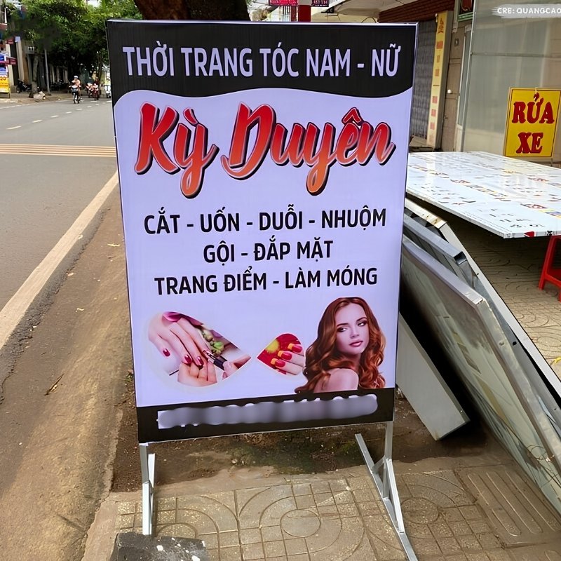 Bảng hiệu hộp đèn đứng