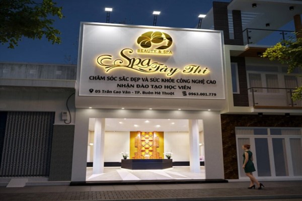 Bảng hiệu spa Tây Thi