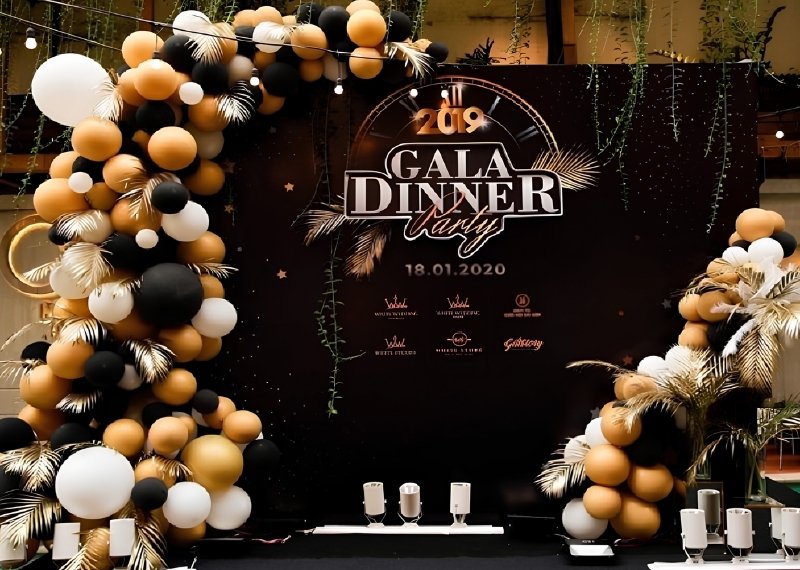 Mẫu backdrop Gala Dinner sang trọng