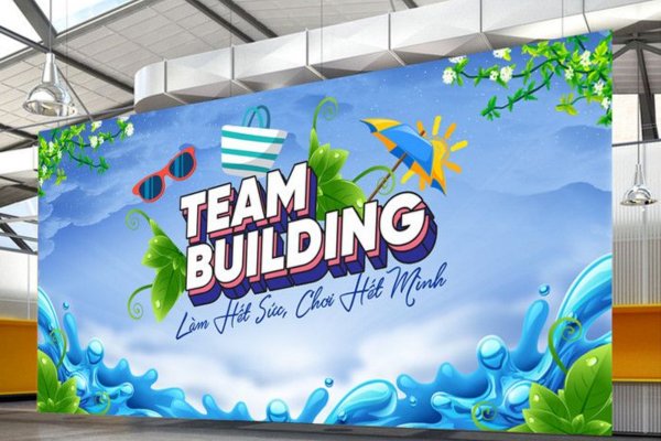 Mẫu backdrop Team Building mùa hè