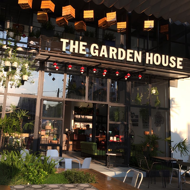 Mẫu bảng hiệu coffee The Garden House