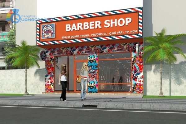 Bảng hiệu babershop Chicago