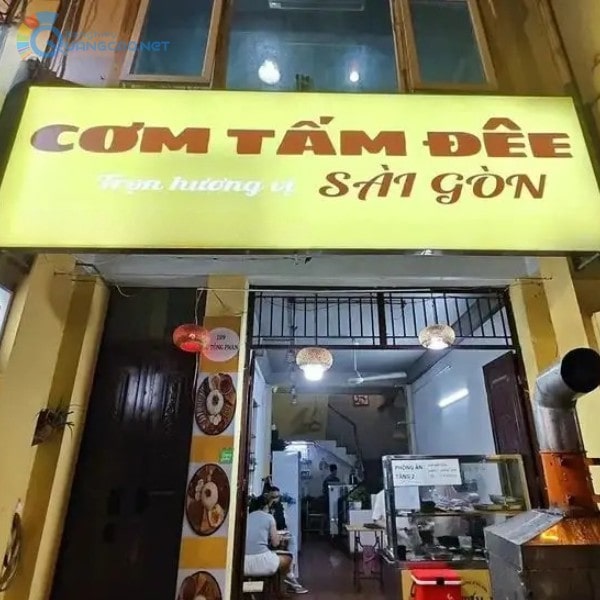 bảng hiệu cơm tấm bạt hiflex