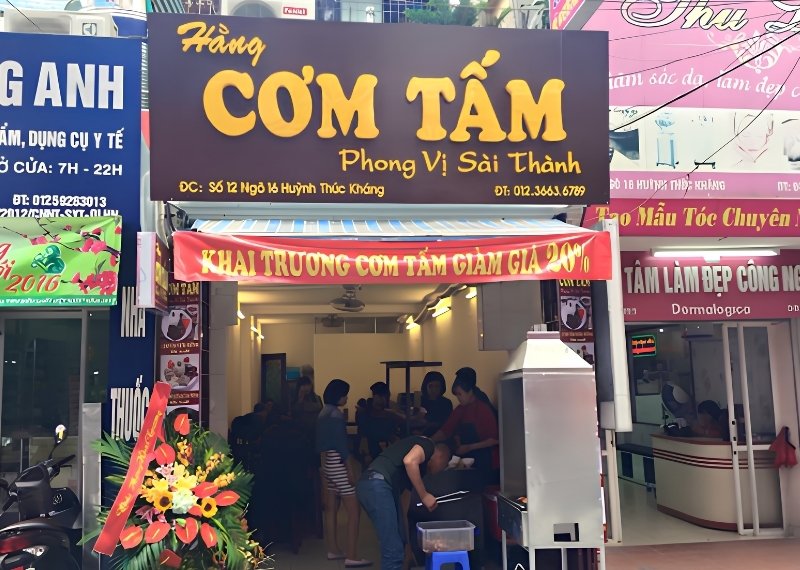 Bảng hiệu Hằng cơm tấm