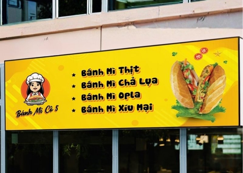 Bảng hiệu bánh mì hộp đèn