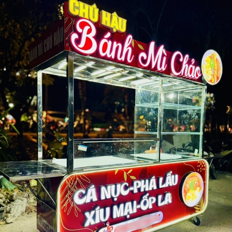 Bảng hiệu dành cho xe đẩy bánh mì