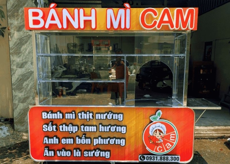 Bảng hiệu xe bánh mì