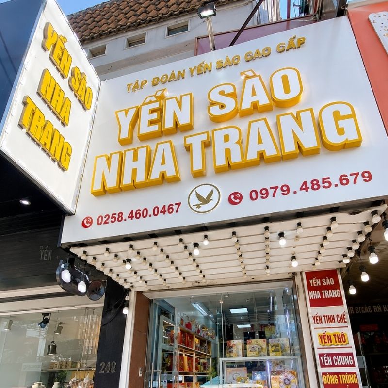 Bảng hiệu yến sào Nha Trang đẹp