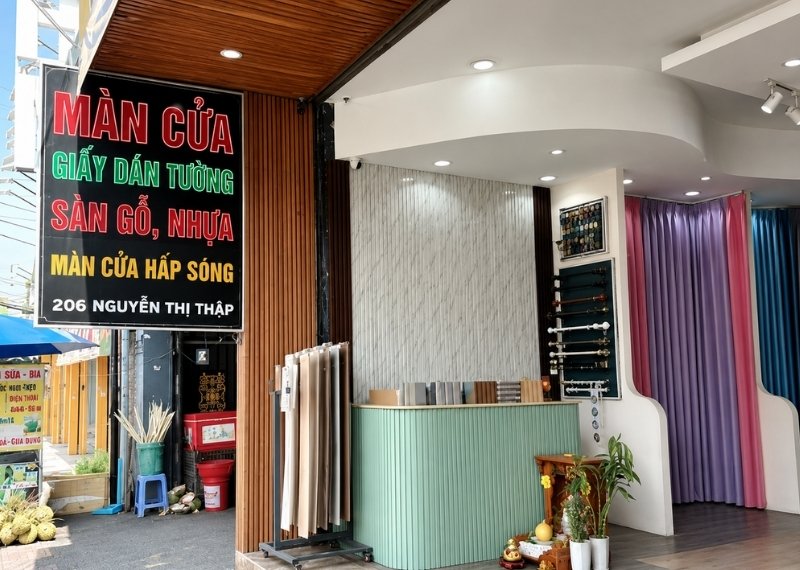 Biển vẫy cho cửa hàng bán rèm cửa