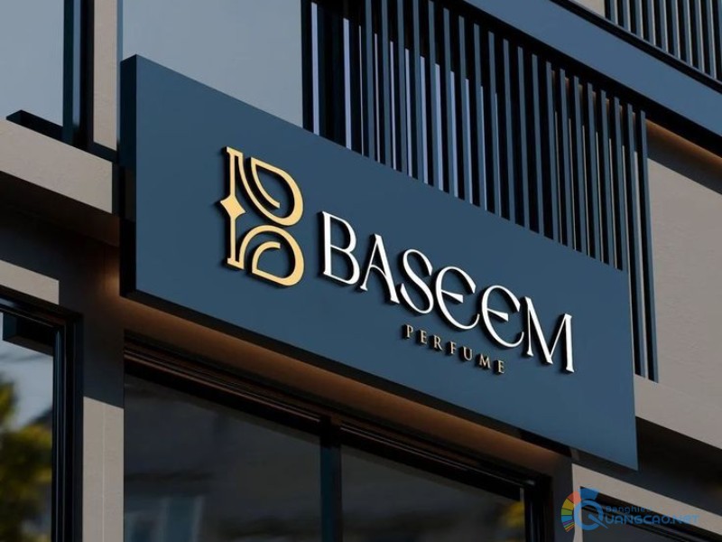 Ốp mặt dựng Alu kết hợp chữ nổi Mica