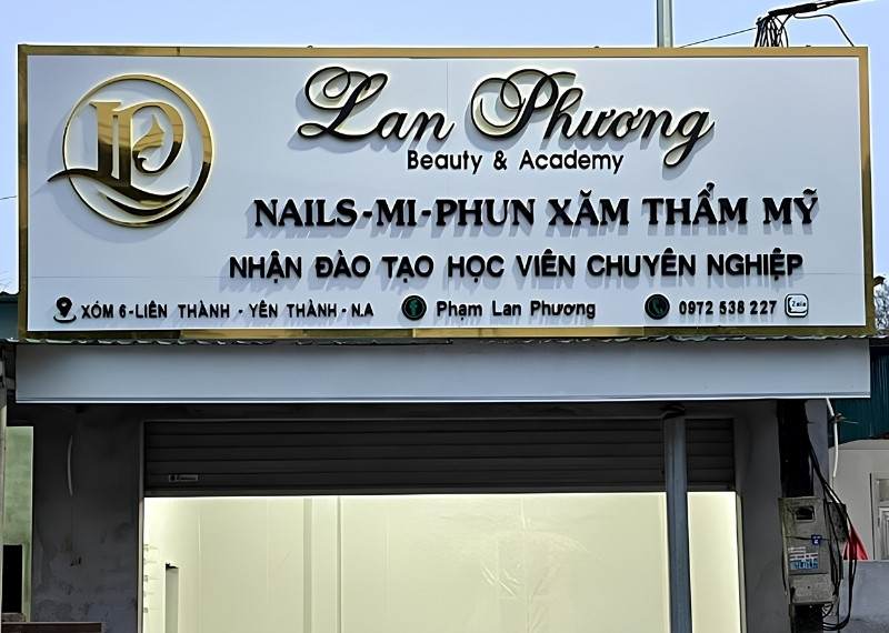 Mẫu bảng hiệu phun xăm đẹp