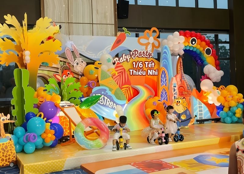 Backdrop 3D Tết Thiếu Nhi