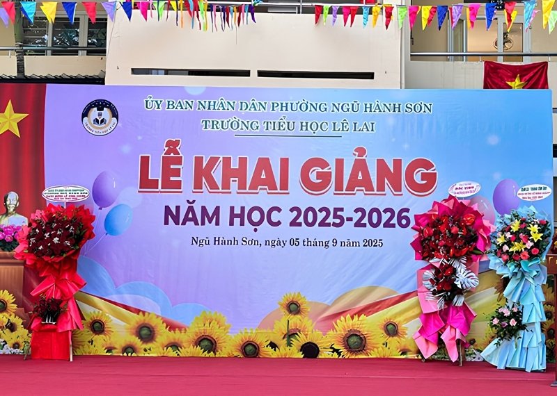 Backdrop lễ khai giảng trường Tiểu Học