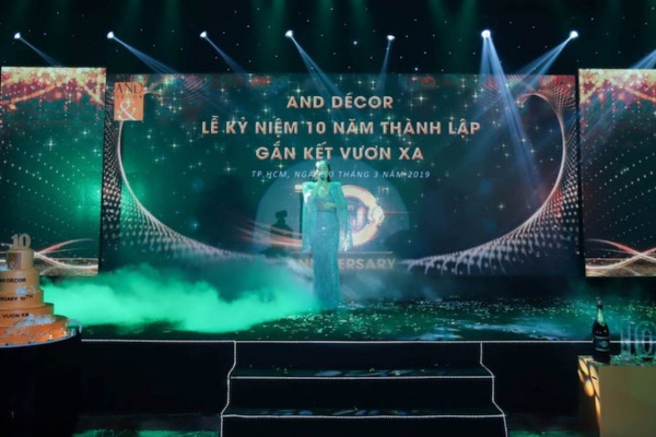 Backdrop thành lập công ty bằng màn hình LED