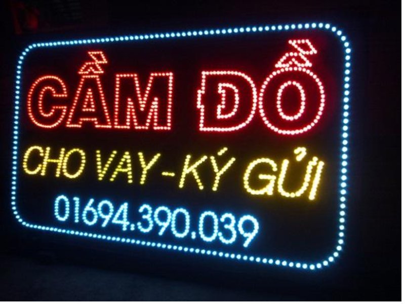 Bảng hiệu cầm đồ đèn LED