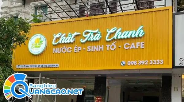 bảng hiệu sinh tố nước ép