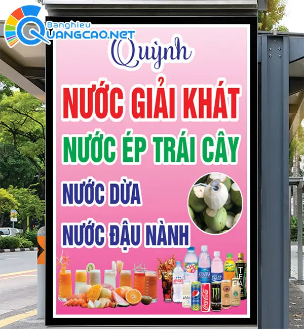 bảng hiệu sinh tố nước ép