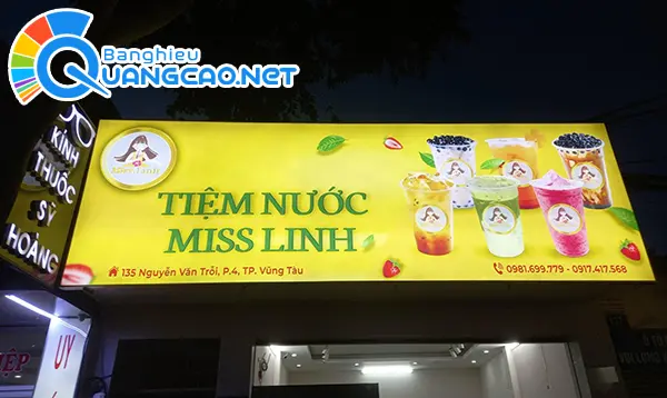 bảng hiệu sinh tố nước ép
