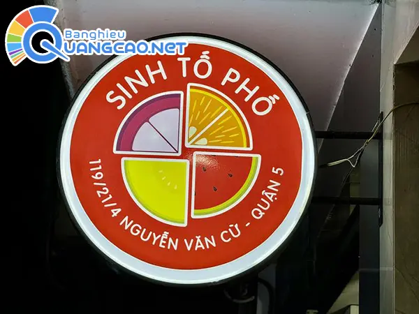 bảng hiệu sinh tố nước ép