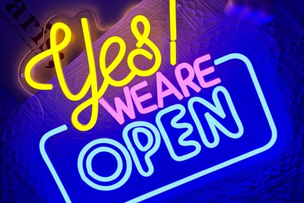 Bảng open close neon sign