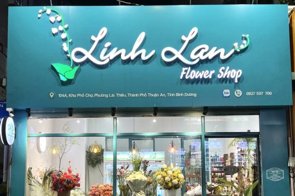 Bảng hiệu alu shop hoa tươi