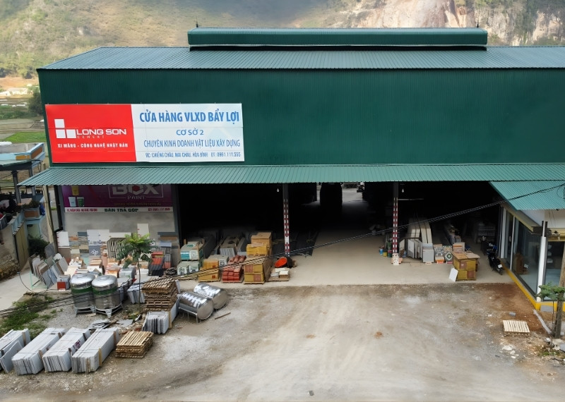 Bảng hiệu cửa hàng vật liệu xây dựng Bẩy Lợi