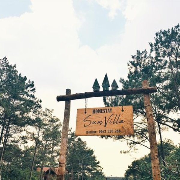 Bảng hiệu homestay Sum Villa