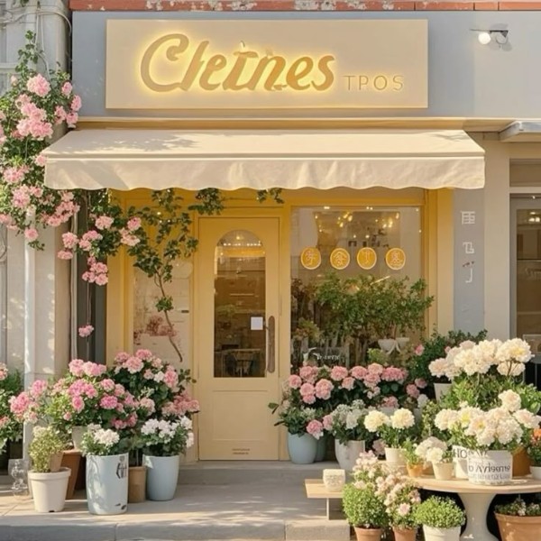 Bảng hiệu shop hoa tươi Cheines