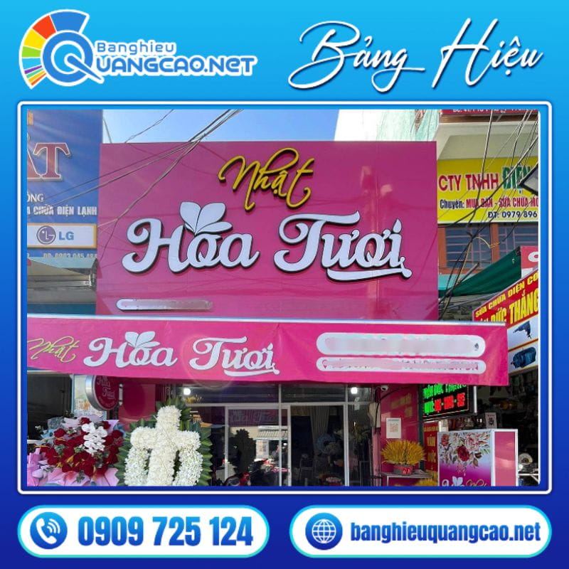 Bảng Hiệu Shop Hoa Tươi
