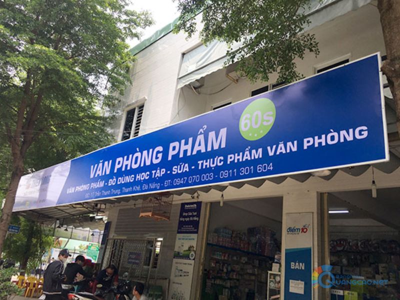 Bảng hiệu văn phòng phẩm bạt hiflex
