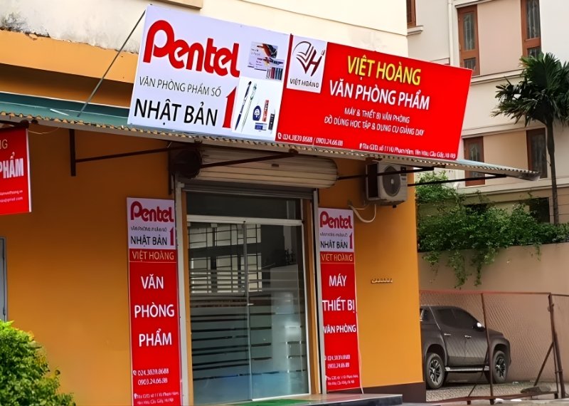 Bảng hiệu văn phòng phẩm Việt Hoàng