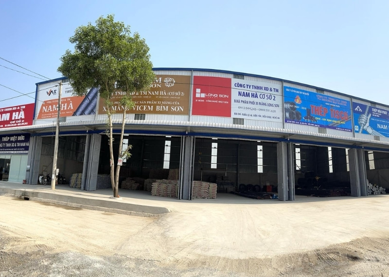 Bảng hiệu vật liệu xây dựng Nam Hà