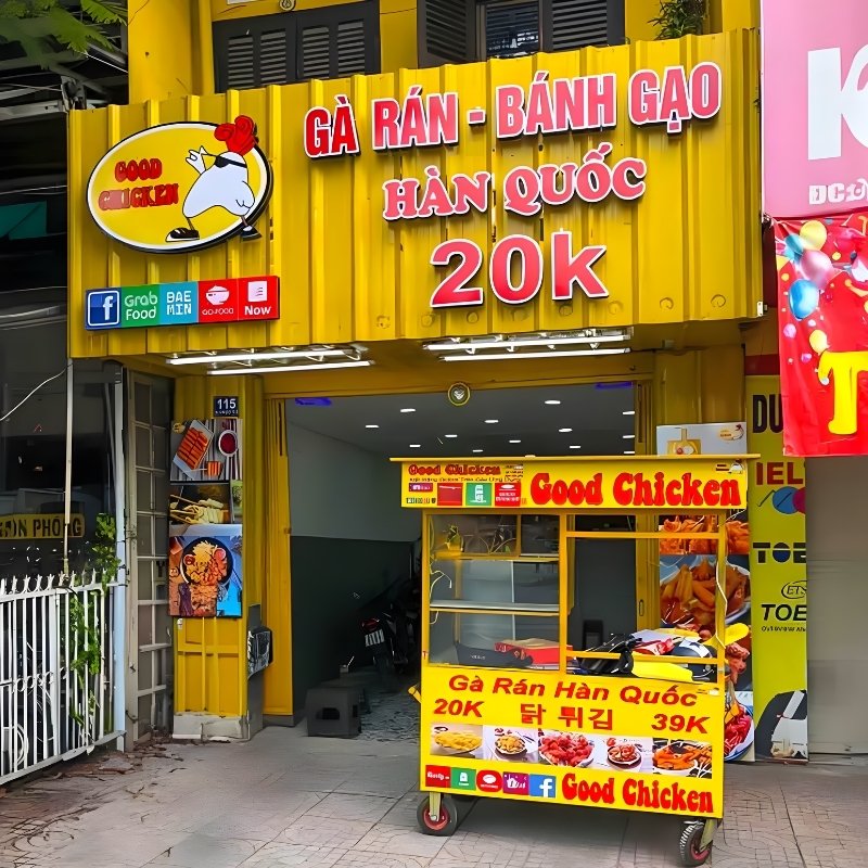 Bảng hiệu ăn vặt Hàn Quốc