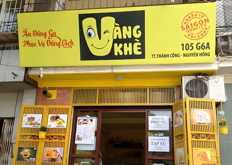 Bảng hiệu ăn vặt Vàng Khè