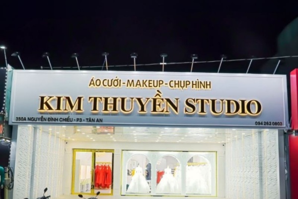 Bảng hiệu áo cưới alu chữ nổi