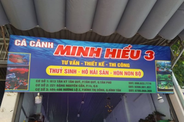 Bảng hiệu cá cảnh Minh Hiếu