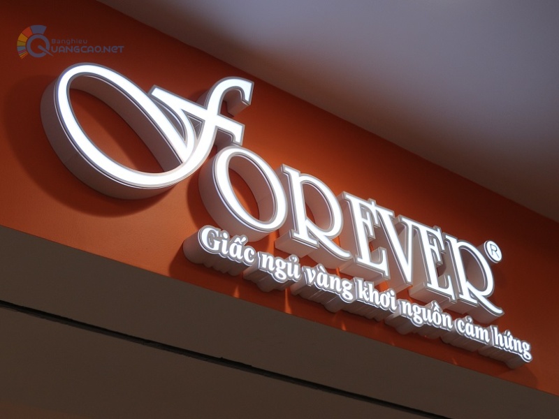 Bảng hiệu chữ nổi Inox và Mica