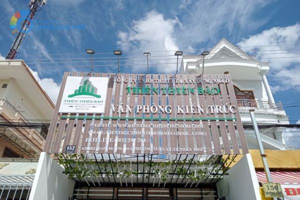 bảng hiệu công ty xây dựng Thiên Thiên Bảo