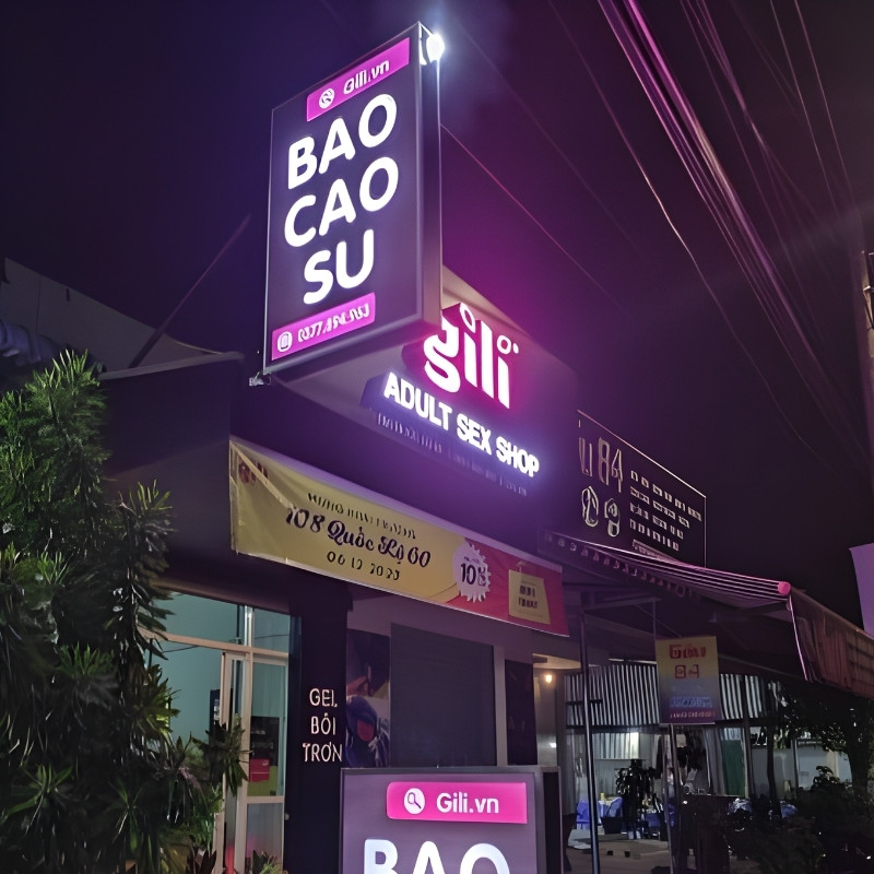 Bảng hiệu bao cao su LED