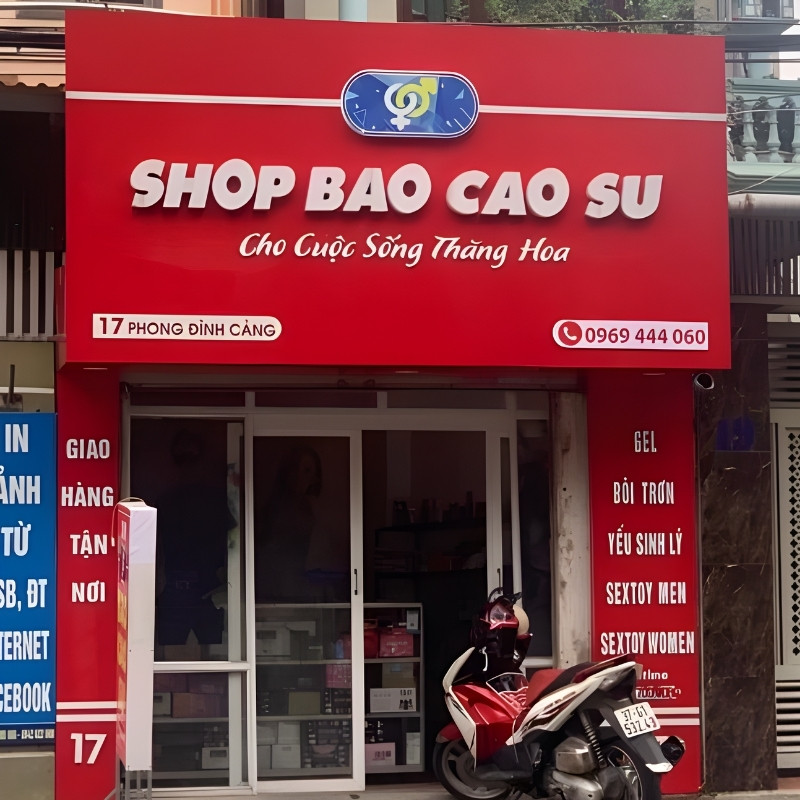 Bảng hiệu bao cao su thu hút