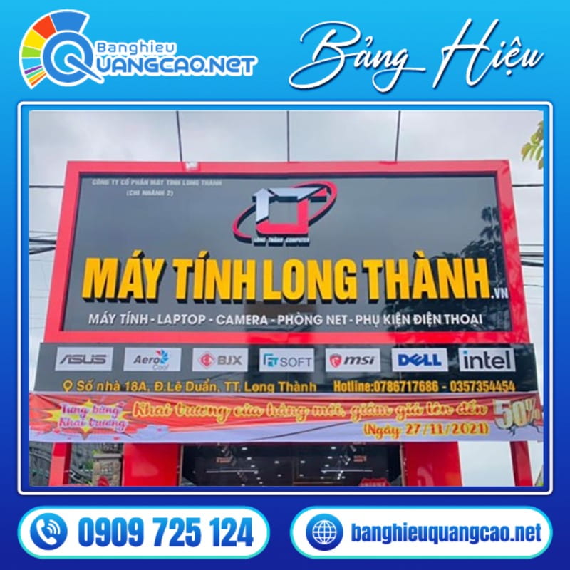 Bảng hiệu cửa hàng máy tính camera